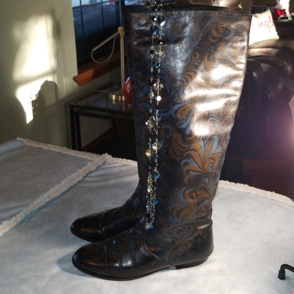 Perry Ellis Leather Riding Boots